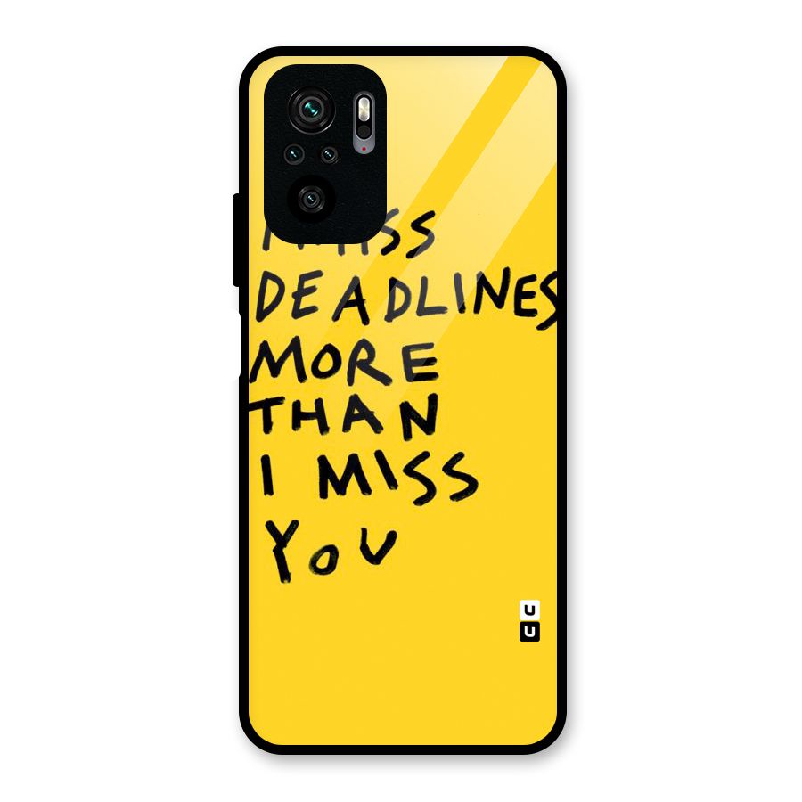 Deadlines Glass Back Case for Redmi Note 10S