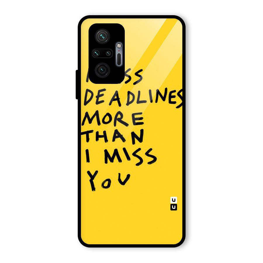 Deadlines Glass Back Case for Redmi Note 10 Pro