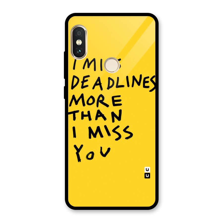 Deadlines Glass Back Case for Redmi Note 5 Pro
