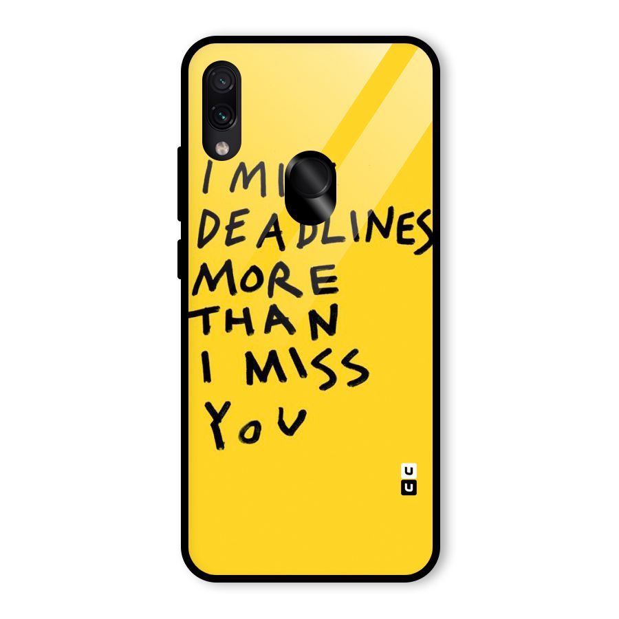Deadlines Glass Back Case for Redmi Note 7 Pro