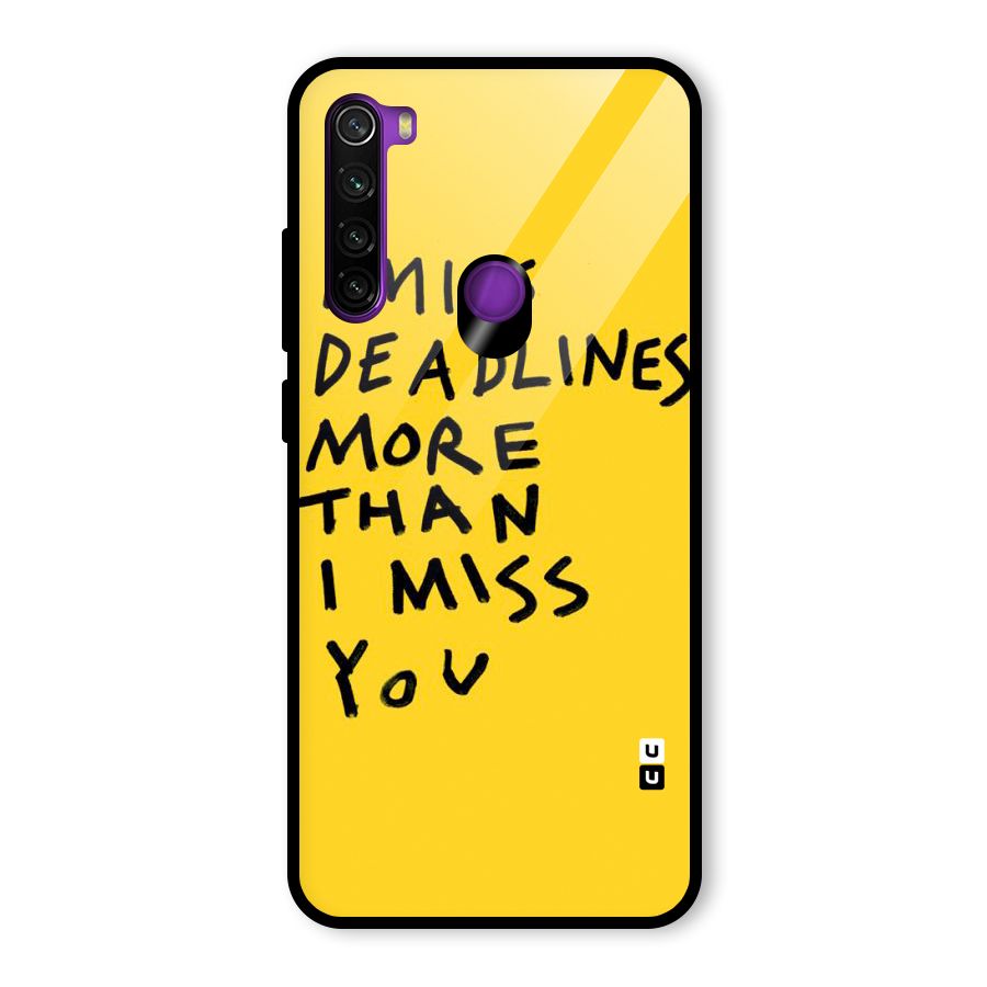 Deadlines Glass Back Case for Redmi Note 8