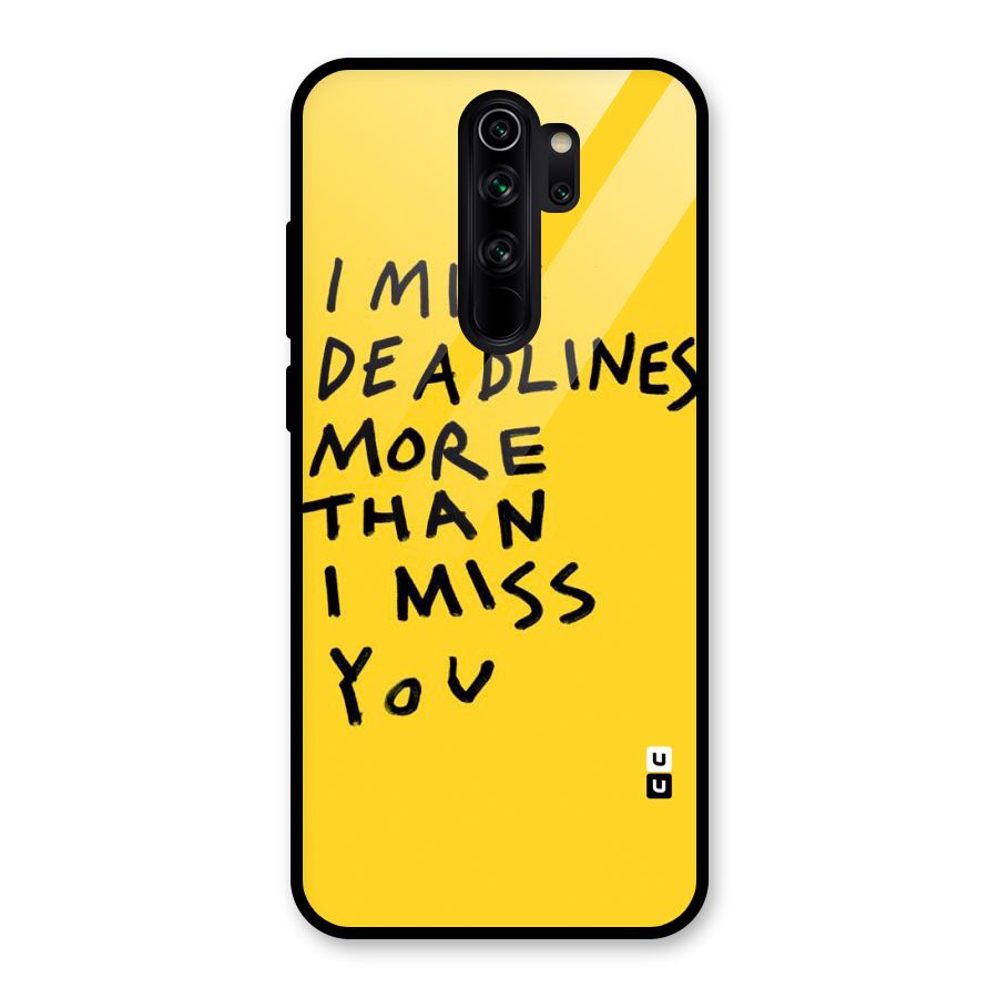 Deadlines Glass Back Case for Redmi Note 8 Pro