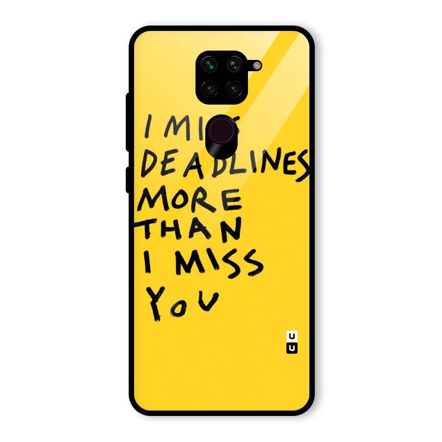 Deadlines Glass Back Case for Redmi Note 9