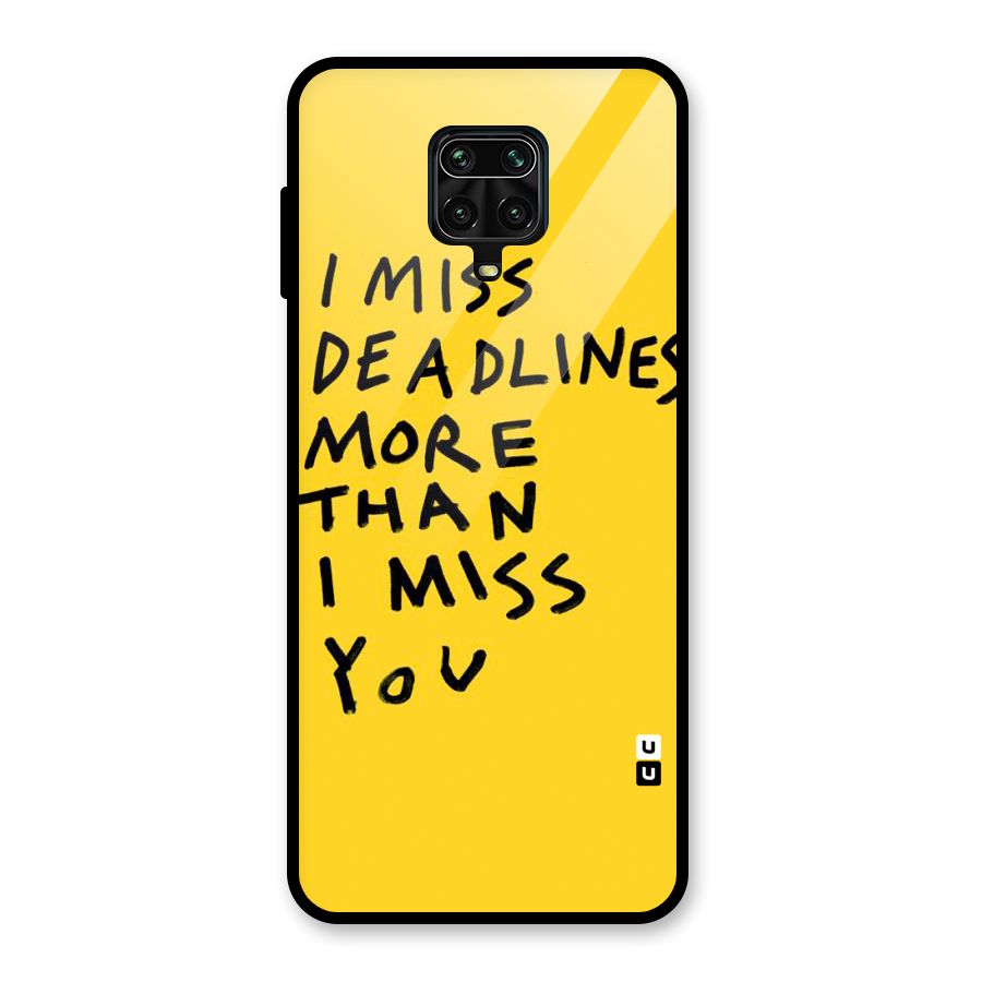 Deadlines Glass Back Case for Redmi Note 9 Pro