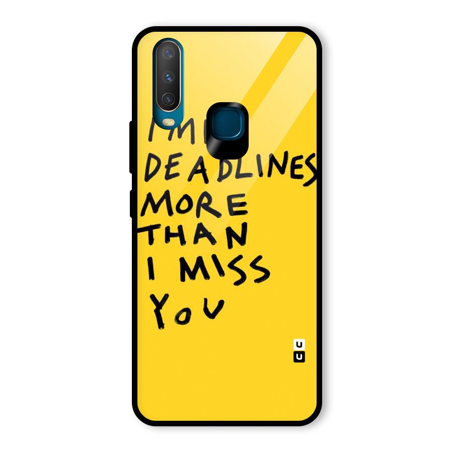 Deadlines Glass Back Case for Vivo U10