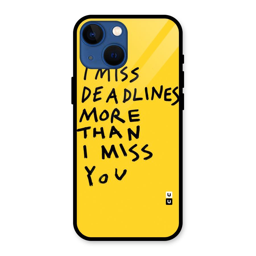 Deadlines Glass Back Case for iPhone 13 Mini