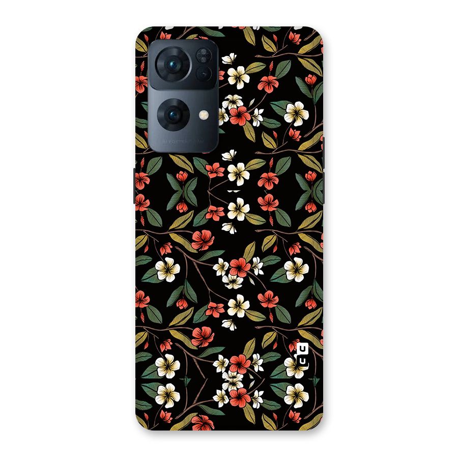 Decorative Florals Pattern Back Case for Oppo Reno7 Pro 5G