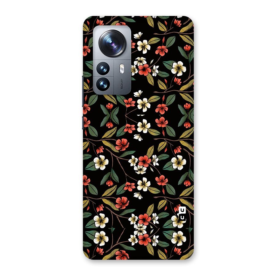 Decorative Florals Pattern Back Case for Xiaomi 12 Pro
