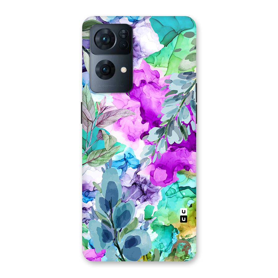 Decorative Florals Printed Back Case for Oppo Reno7 Pro 5G