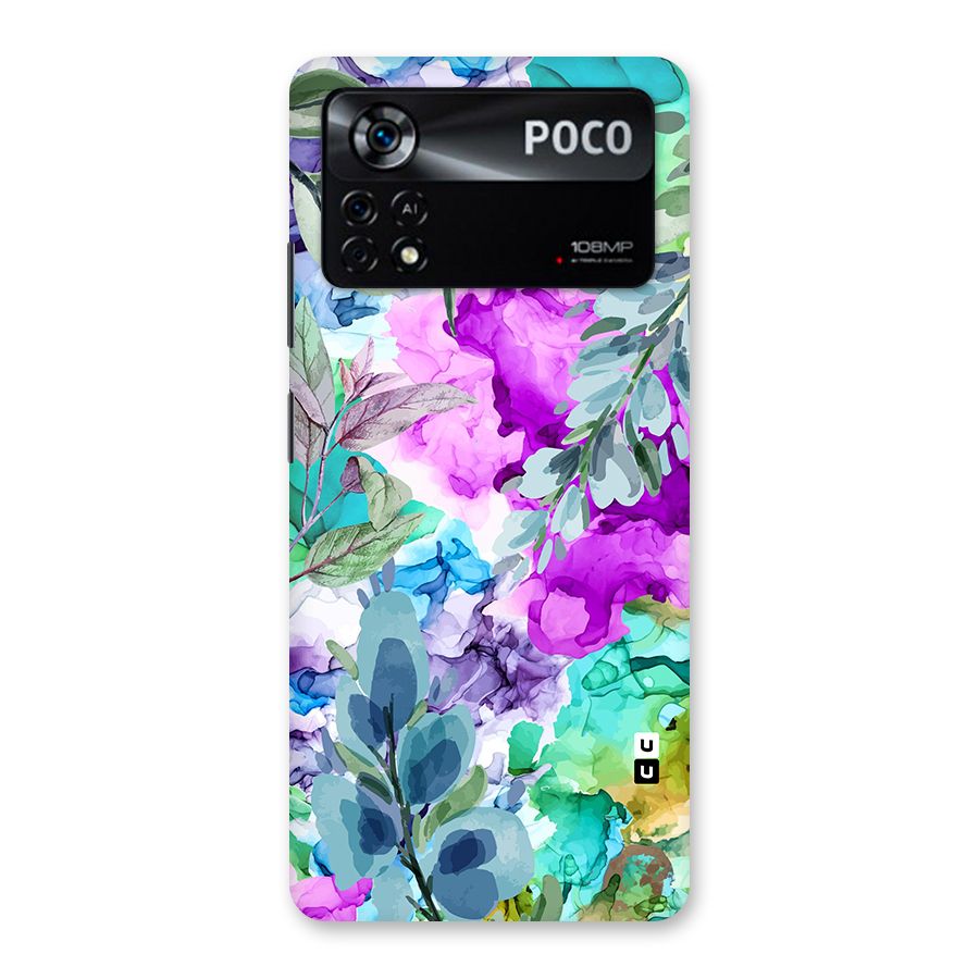 Decorative Florals Printed Back Case for Poco X4 Pro 5G