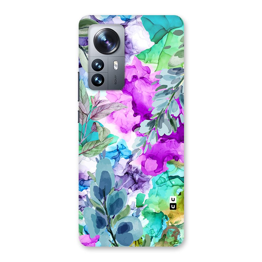 Decorative Florals Printed Back Case for Xiaomi 12 Pro