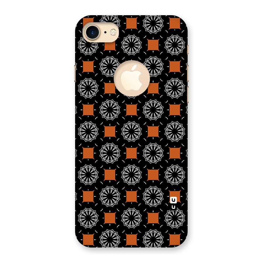 Decorative Wrapping Pattern Back Case for iPhone 7 Logo Cut