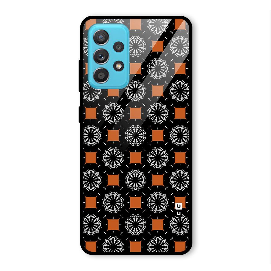 Decorative Wrapping Pattern Glass Back Case for Galaxy A52s 5G