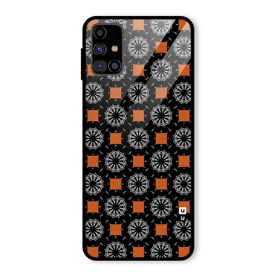 Decorative Wrapping Pattern Glass Back Case for Galaxy M31s
