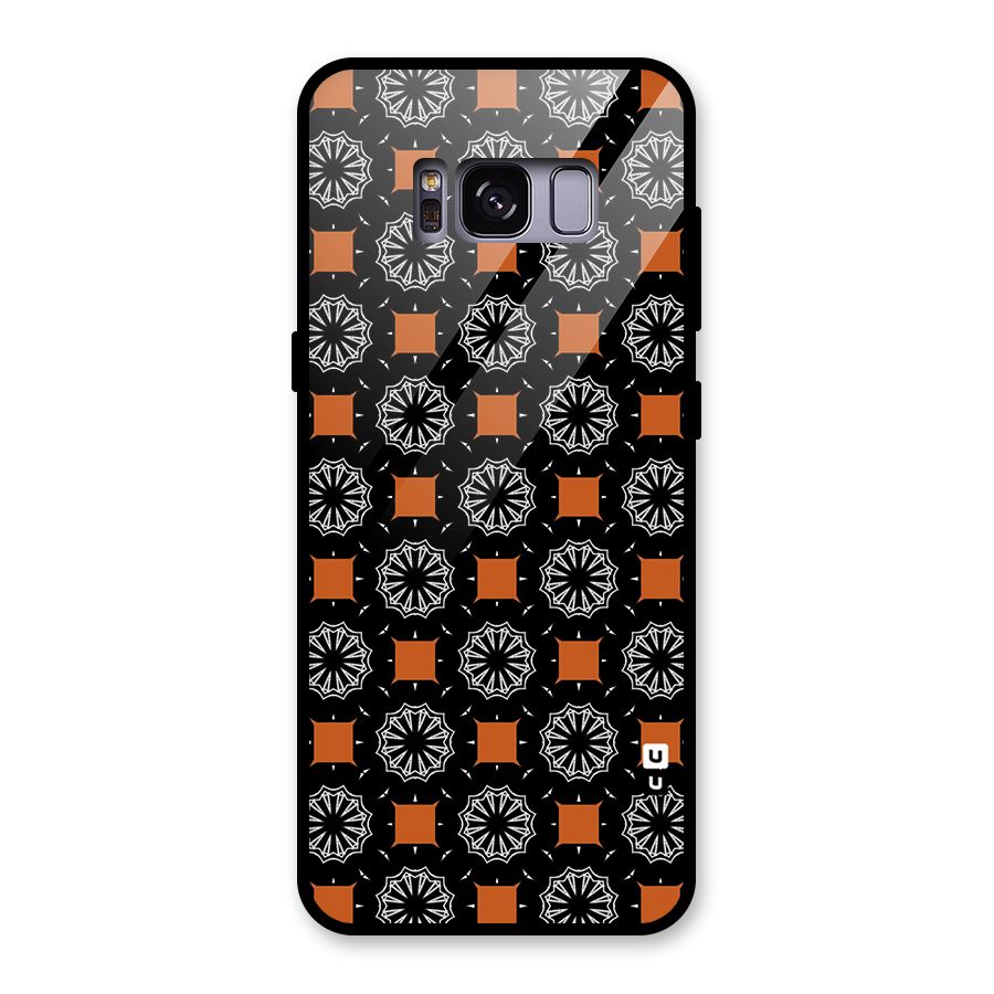 Decorative Wrapping Pattern Glass Back Case for Galaxy S8