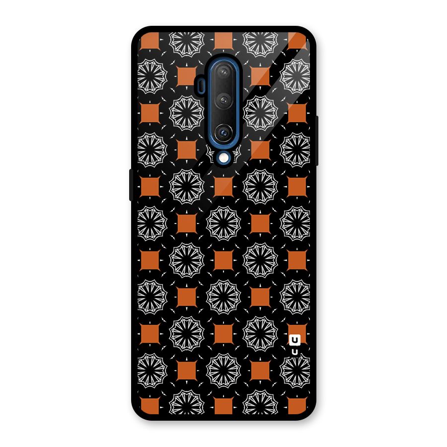 Decorative Wrapping Pattern Glass Back Case for OnePlus 7T Pro