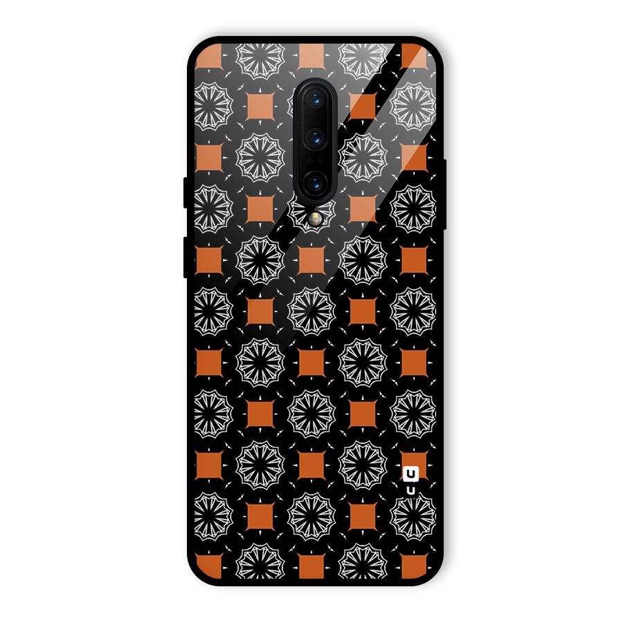 Decorative Wrapping Pattern Glass Back Case for OnePlus 7 Pro