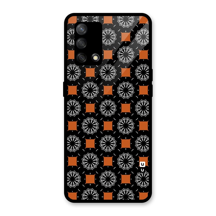 Decorative Wrapping Pattern Glass Back Case for Oppo F19