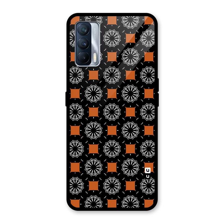 Decorative Wrapping Pattern Glass Back Case for Realme X7