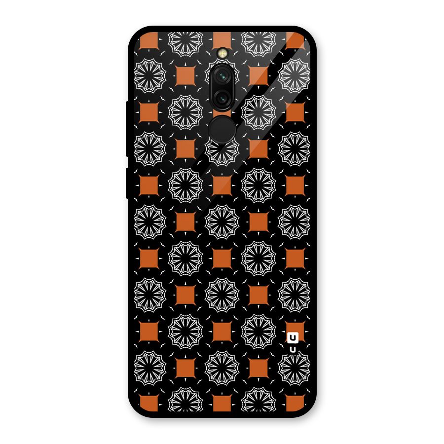 Decorative Wrapping Pattern Glass Back Case for Redmi 8