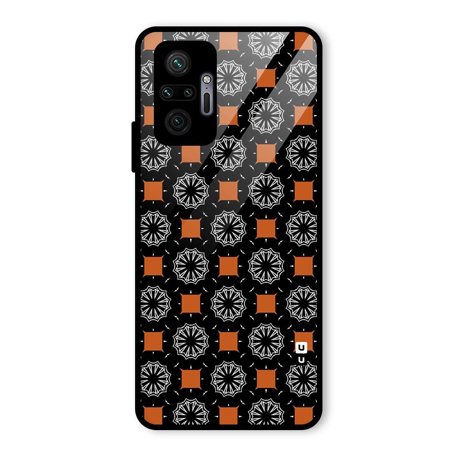 Decorative Wrapping Pattern Glass Back Case for Redmi Note 10 Pro