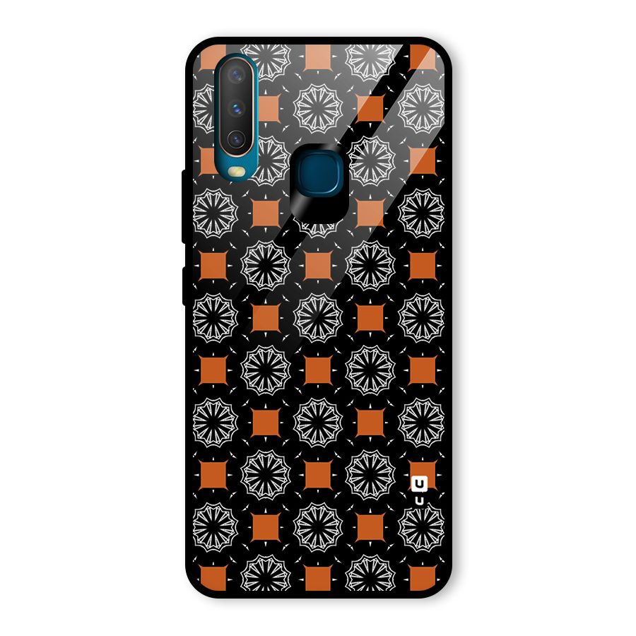 Decorative Wrapping Pattern Glass Back Case for Vivo U10