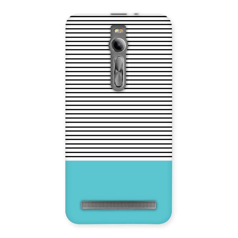 Deep Sky Blue Stripes Back Case for Asus Zenfone 2
