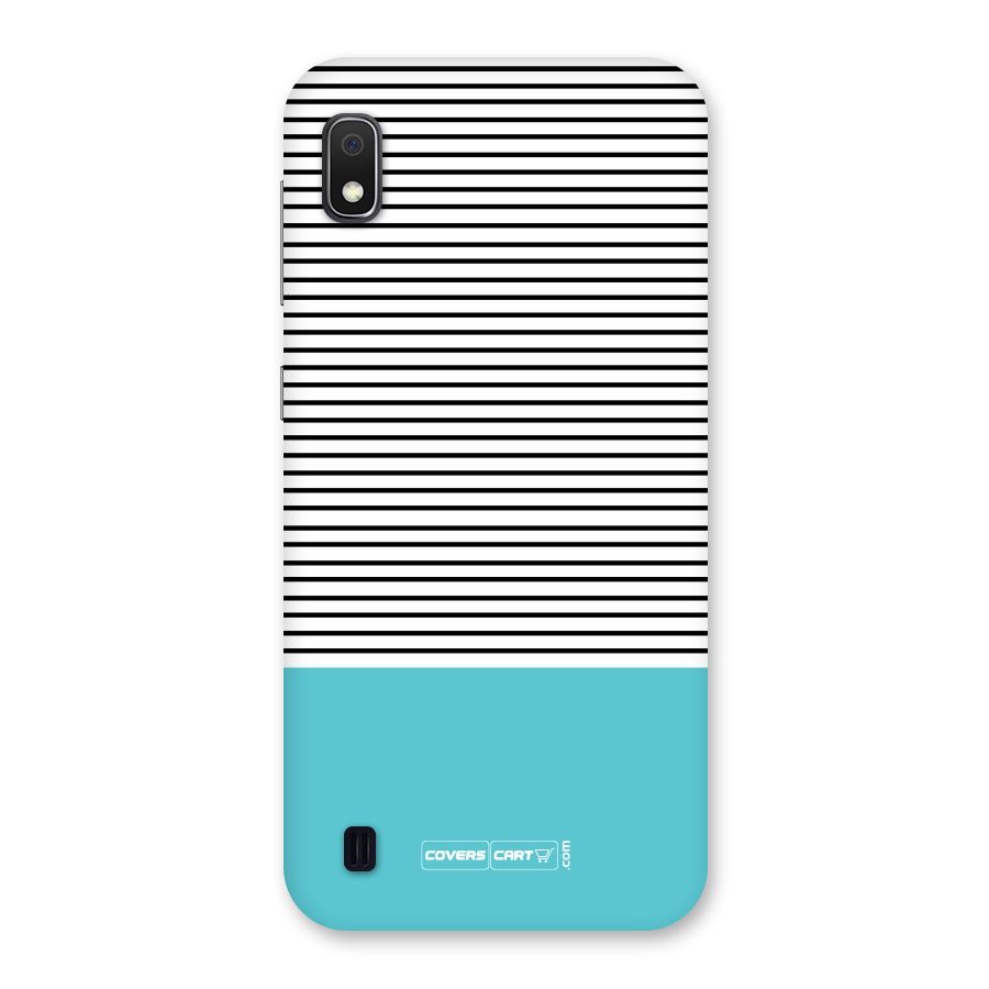 Deep Sky Blue Stripes Back Case for Galaxy A10