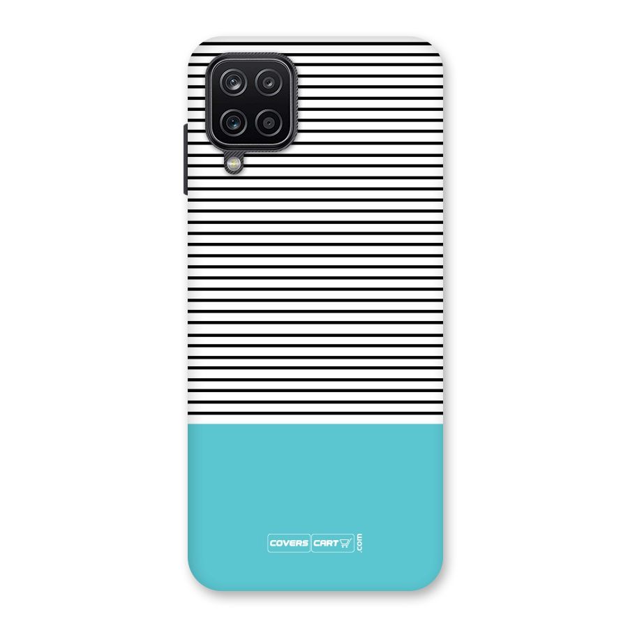 Deep Sky Blue Stripes Back Case for Galaxy A12