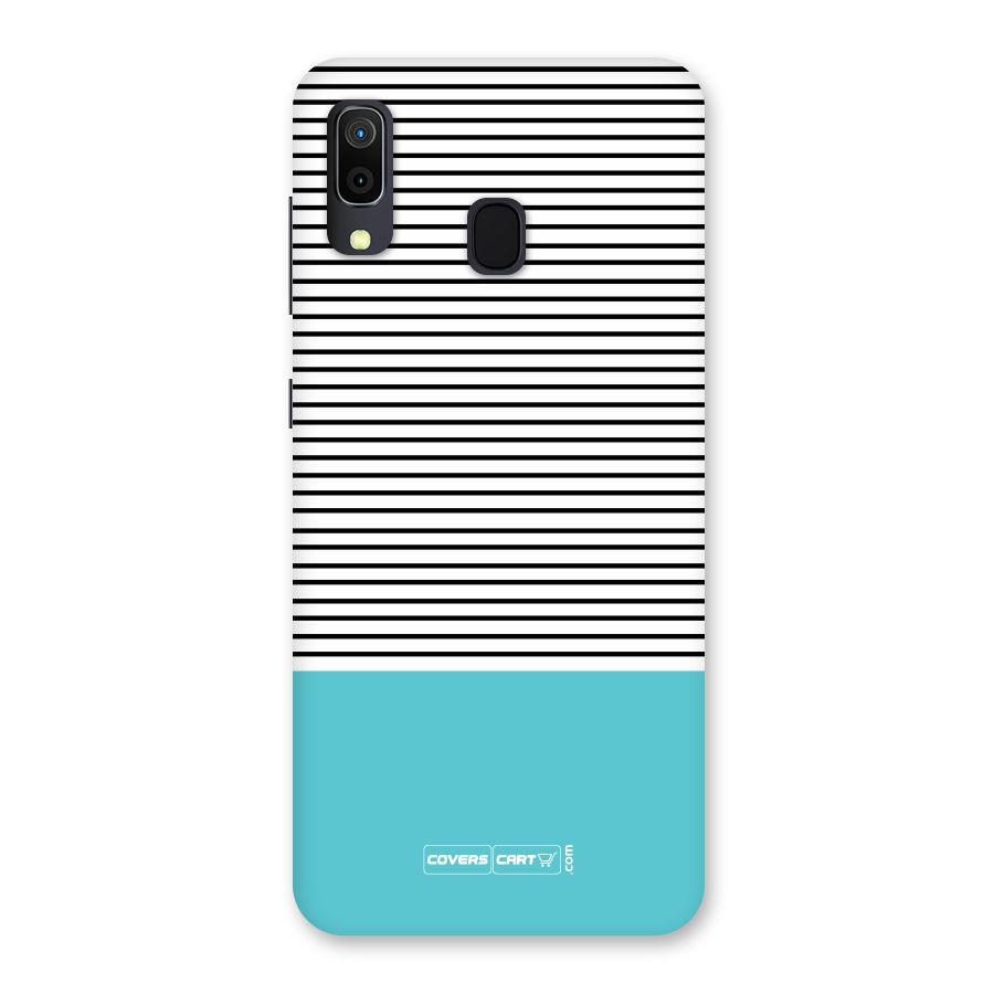 Deep Sky Blue Stripes Back Case for Galaxy A30
