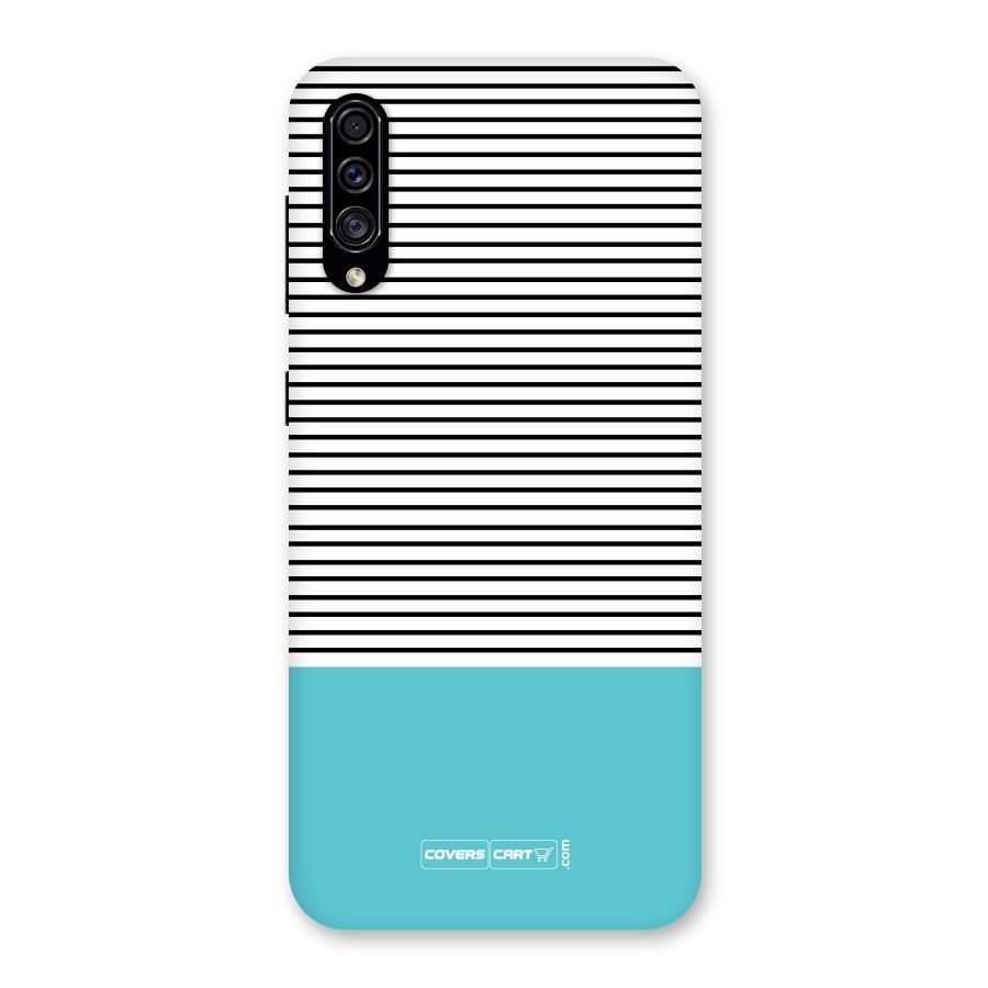 Deep Sky Blue Stripes Back Case for Galaxy A30s