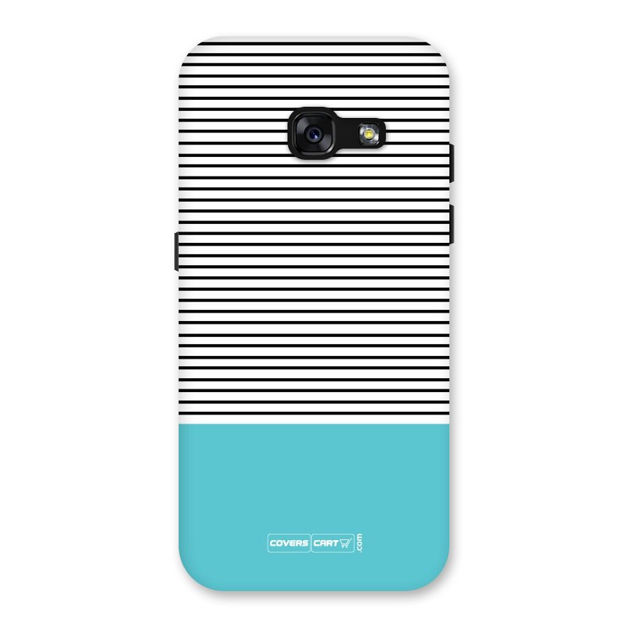Deep Sky Blue Stripes Back Case for Galaxy A3 (2017)