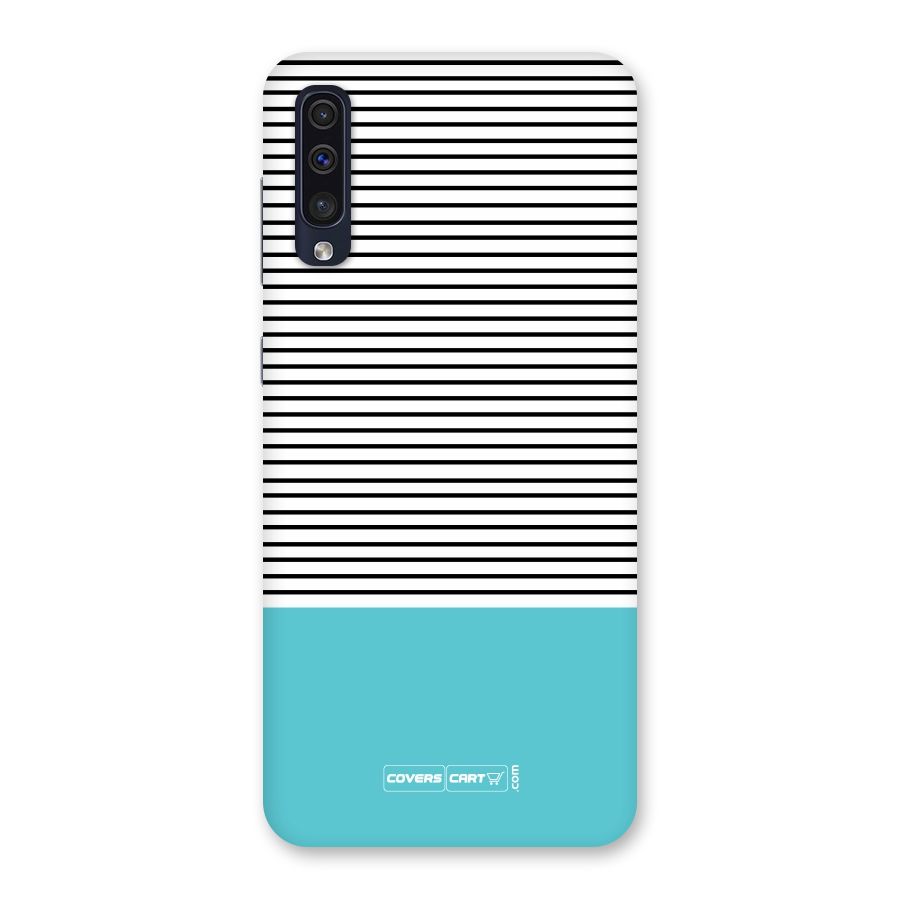 Deep Sky Blue Stripes Back Case for Galaxy A50s
