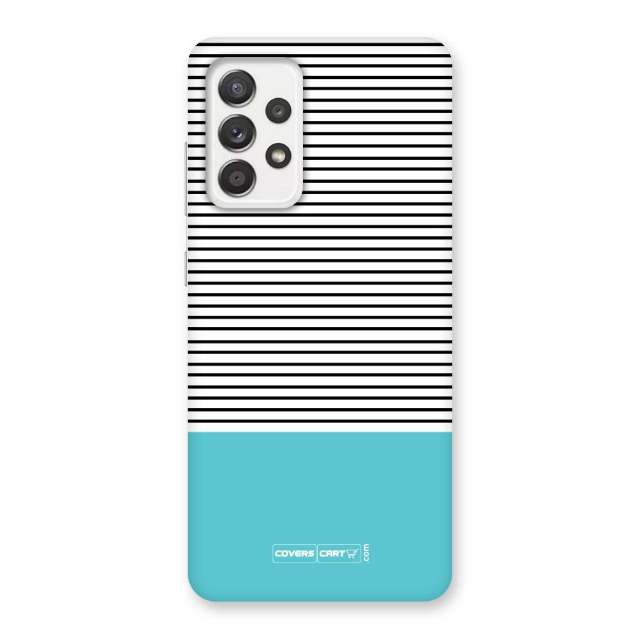 Deep Sky Blue Stripes Back Case for Galaxy A52
