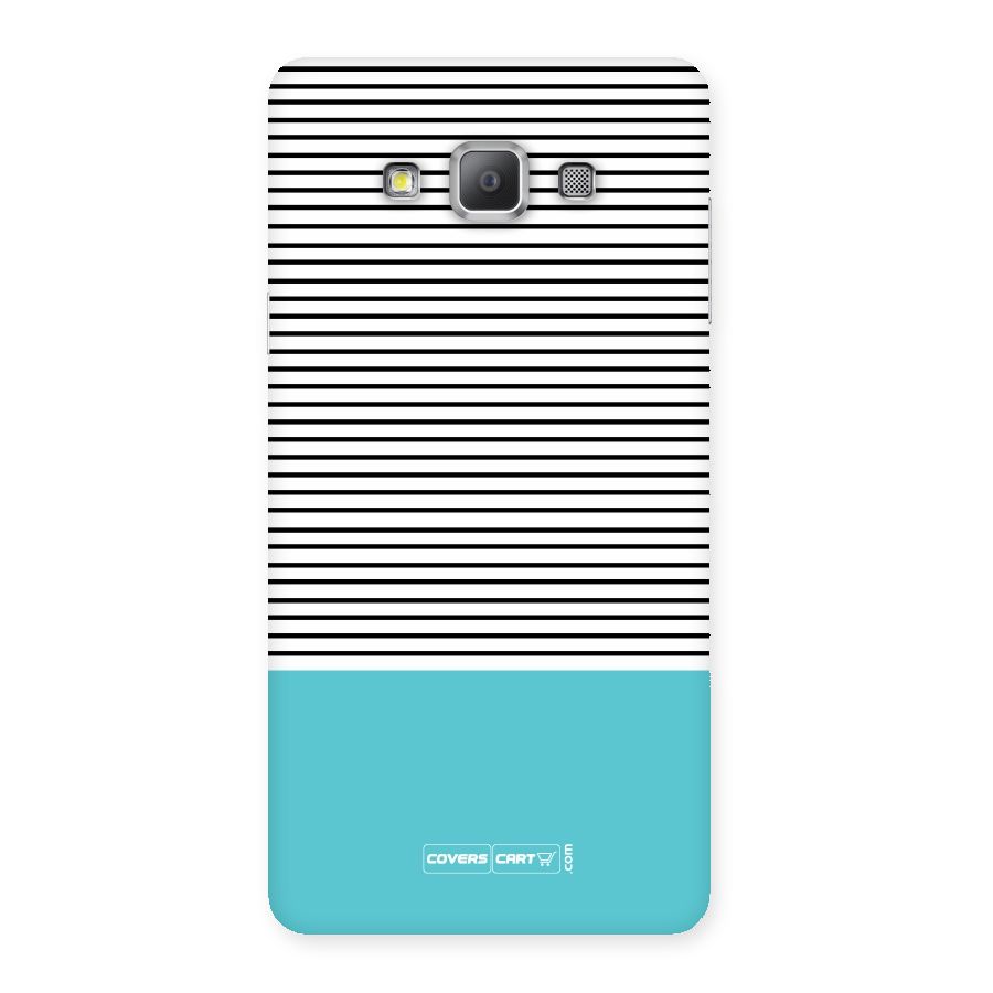 Deep Sky Blue Stripes Back Case for Galaxy A7