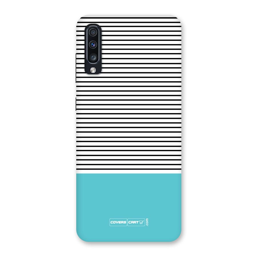 Deep Sky Blue Stripes Back Case for Galaxy A70s