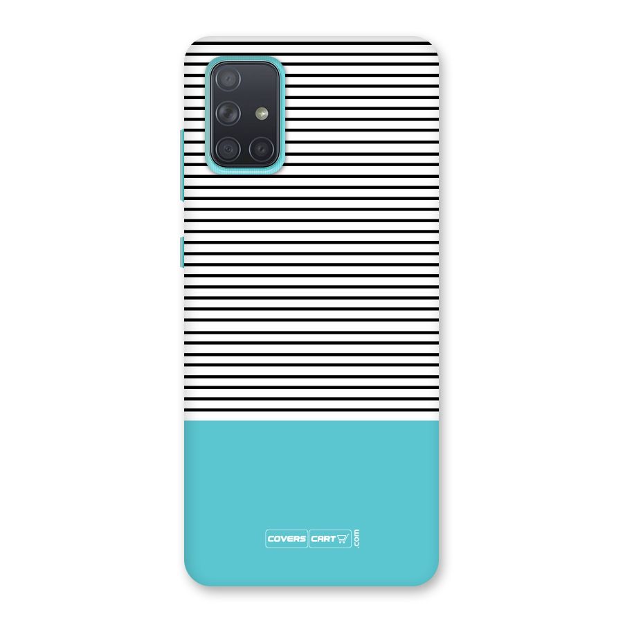 Deep Sky Blue Stripes Back Case for Galaxy A71