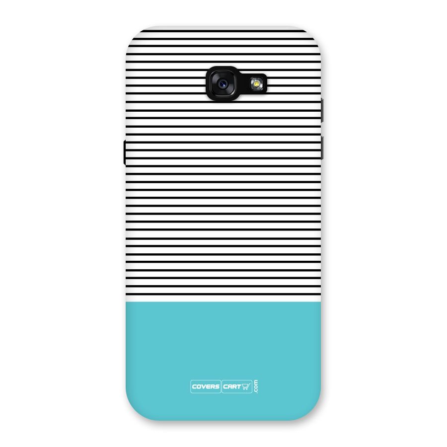 Deep Sky Blue Stripes Back Case for Galaxy A7 (2017)