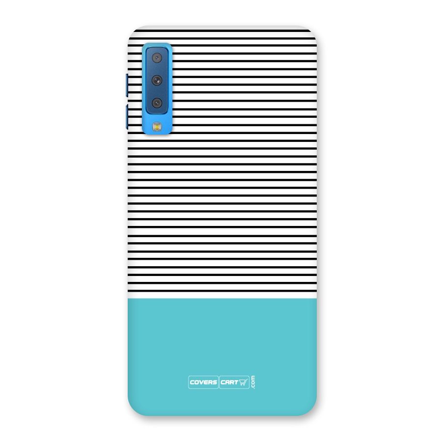 Deep Sky Blue Stripes Back Case for Galaxy A7 (2018)