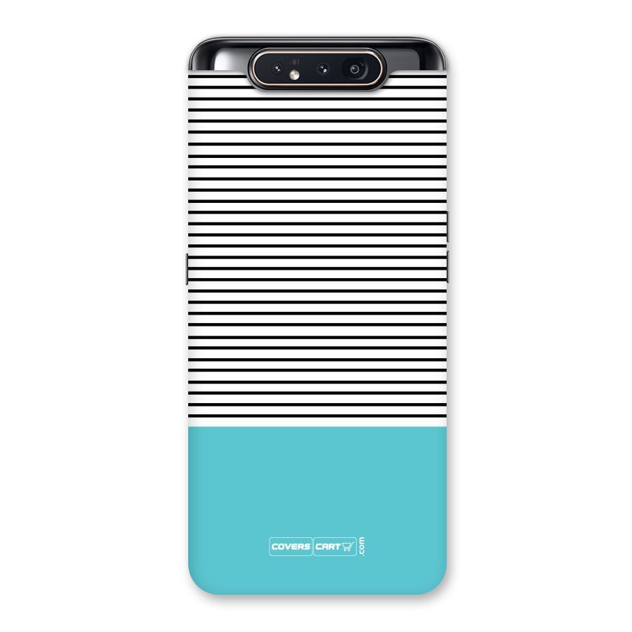 Deep Sky Blue Stripes Back Case for Galaxy A80