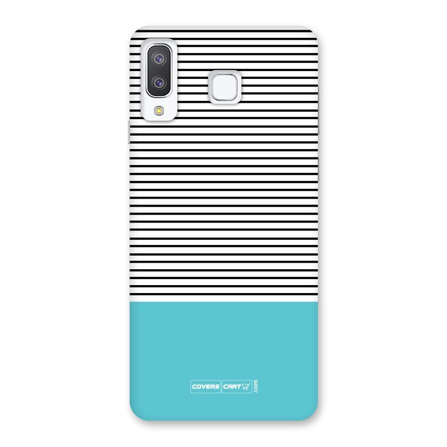 Deep Sky Blue Stripes Back Case for Galaxy A8 Star