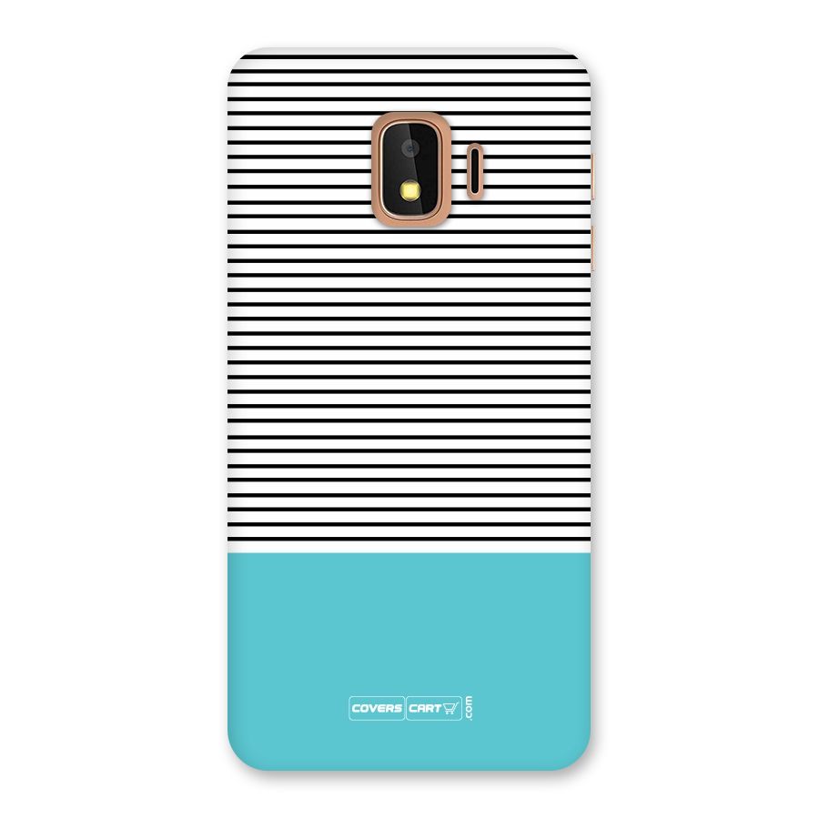 Deep Sky Blue Stripes Back Case for Galaxy J2 Core