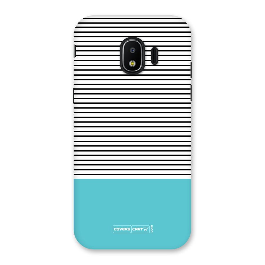 Deep Sky Blue Stripes Back Case for Galaxy J2 Pro 2018
