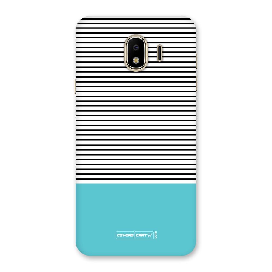 Deep Sky Blue Stripes Back Case for Galaxy J4