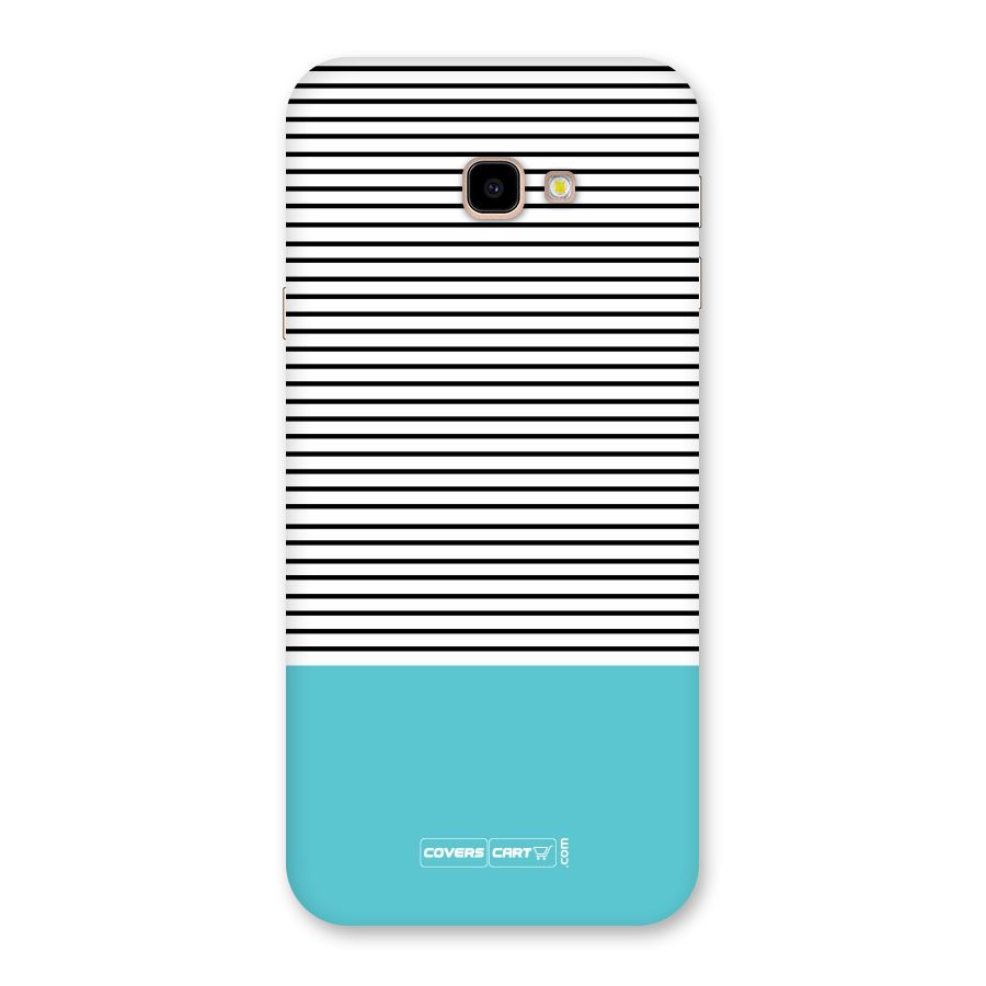 Deep Sky Blue Stripes Back Case for Galaxy J4 Plus