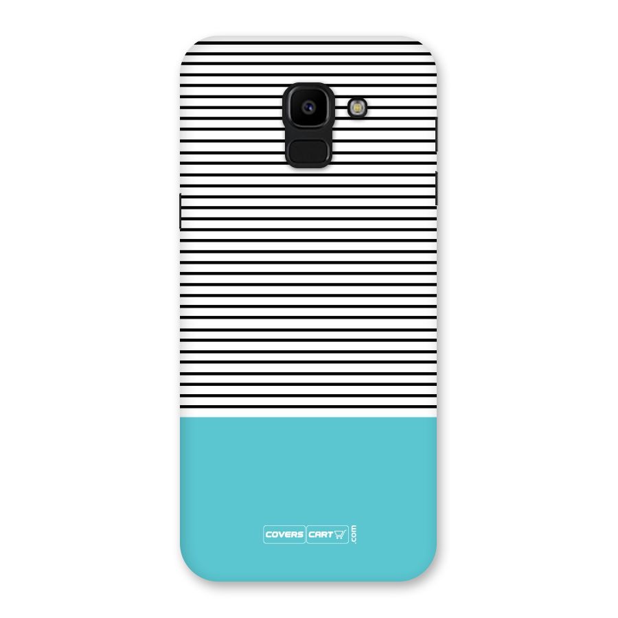 Deep Sky Blue Stripes Back Case for Galaxy J6