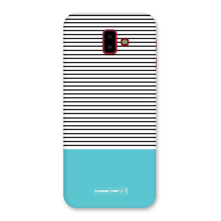 Deep Sky Blue Stripes Back Case for Galaxy J6 Plus