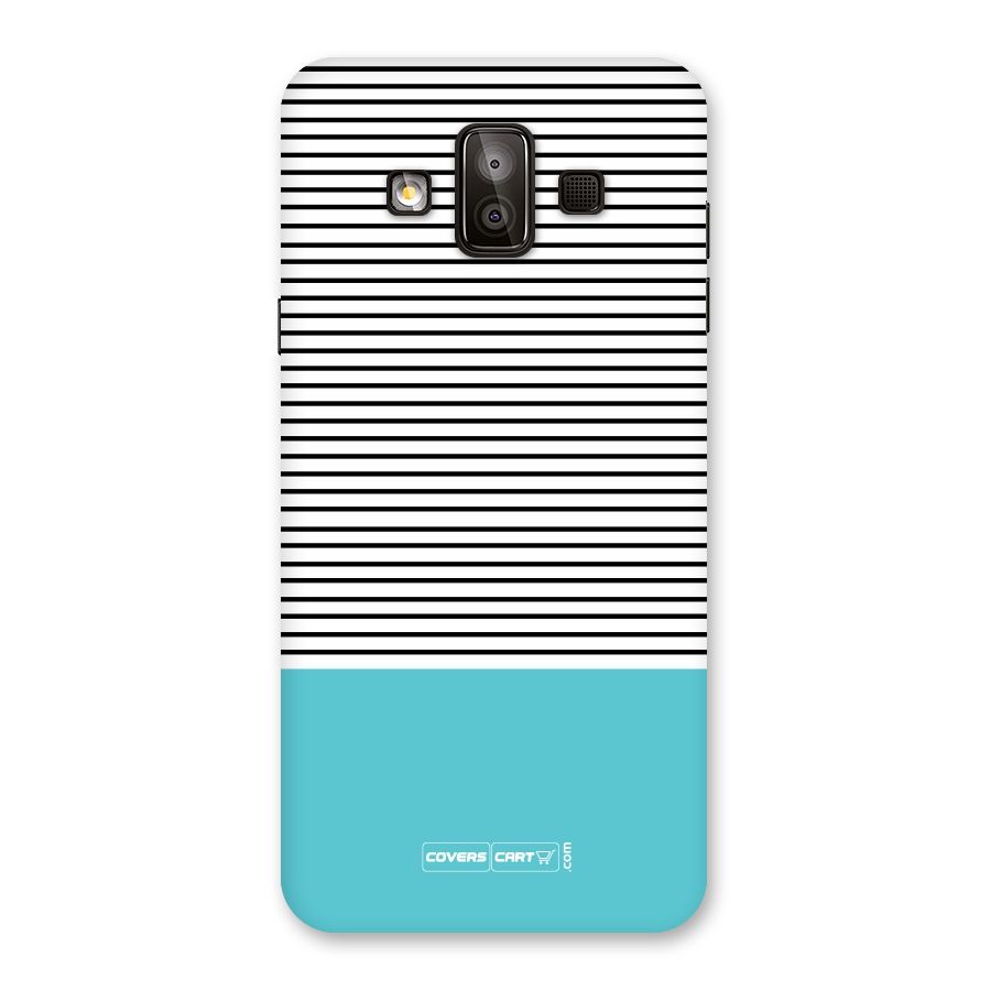 Deep Sky Blue Stripes Back Case for Galaxy J7 Duo