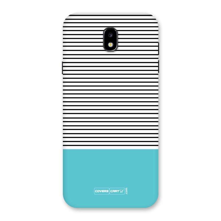 Deep Sky Blue Stripes Back Case for Galaxy J7 Pro