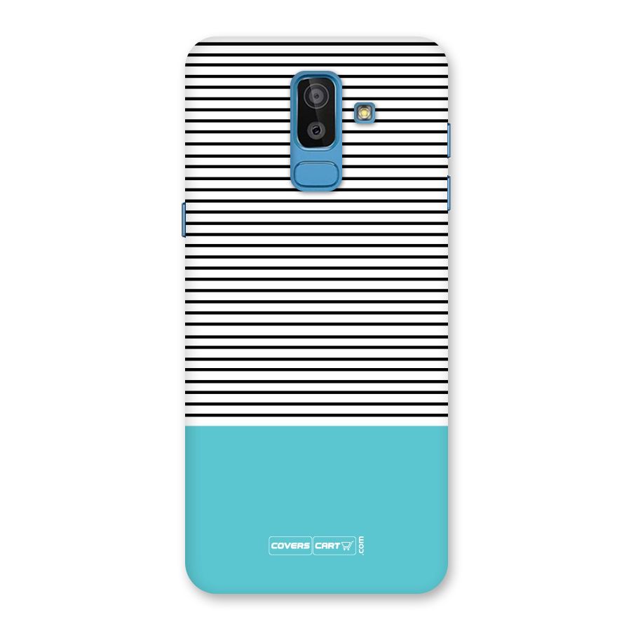 Deep Sky Blue Stripes Back Case for Galaxy J8